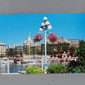 Vintage Postcard - Empress Hotel Opposite Inner Harbour View - Wright Everytime